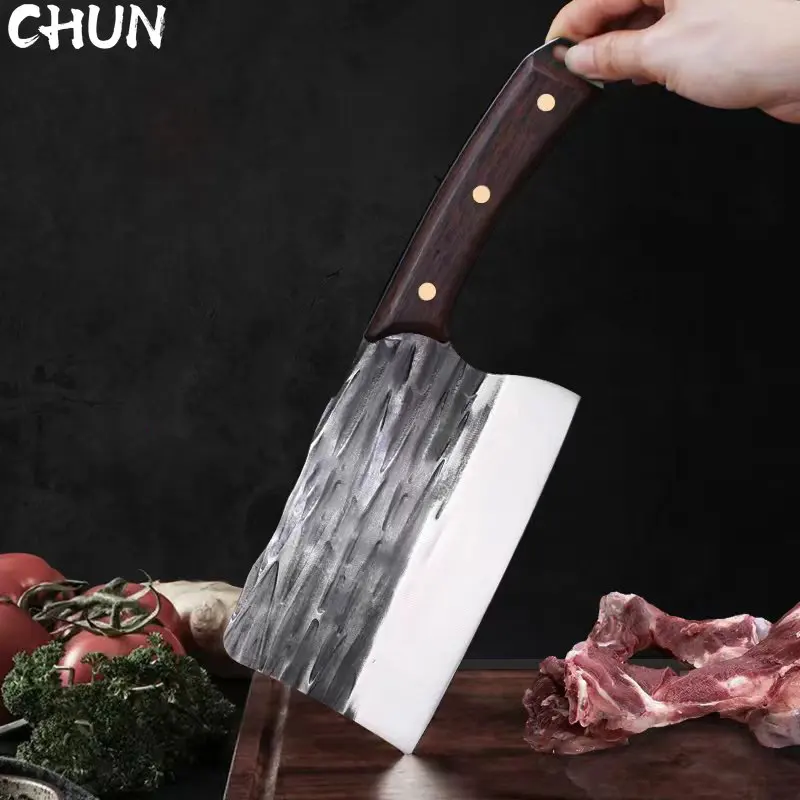 

CHUN Handmade Forged Knife 5Cr15mov Chef Chopping Slicing Knife High Quality Kitchen Knife Full Tang Blade Forged Cleaver