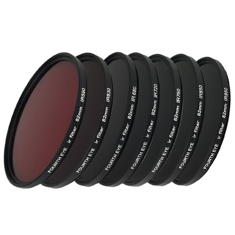 30MM-82MM Infrared Infra-red IR Filter 590nm 680nm 720nm 760nm 850nm 950nm Fun Artistic Photography Camera Filter