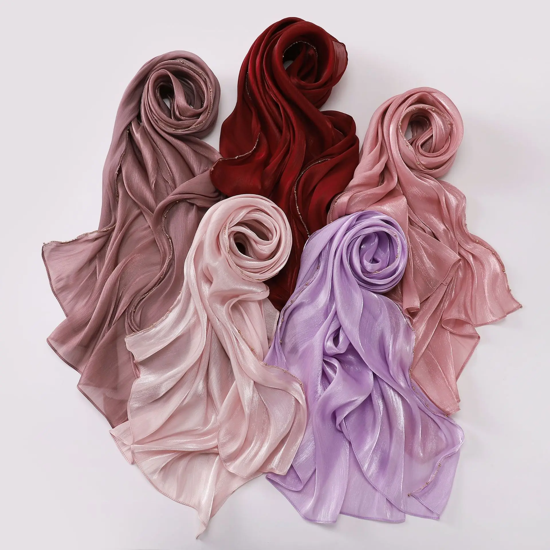 

Islamic Scarf Stretchable Hijab Ethnic Turban Full Neck Coverage Long Head Wrap Solid Undercap Bonnet Headband Headwear Women