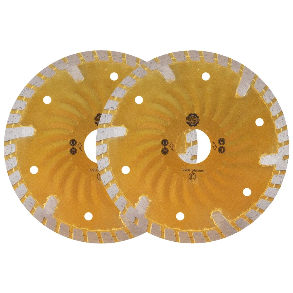 2PC 125/230mm Diamond Saw Blade Teeth Guard Dry Wet Cutting Disc 22.23mm for Marble Concrete Porcelain Tile Granite Quartz Stone