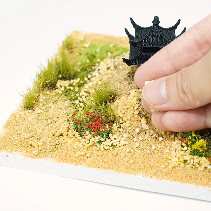 2-10 ミリメートルシミュレーション鉄道砕石黄色砂粒子モデルキット路盤材料ジオラマアクセサリー 30 グラム/バッグ