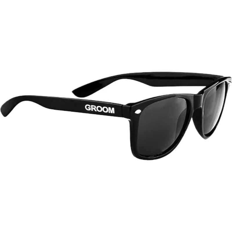 Stilvolle schwarze Sonnenbrille für den Bräutigam, Sommer, Strand, Pool, Hochzeit, Junggesellenabschied, Dekorationszubehör, Vorschlaggeschenke für Männer – Detail 2