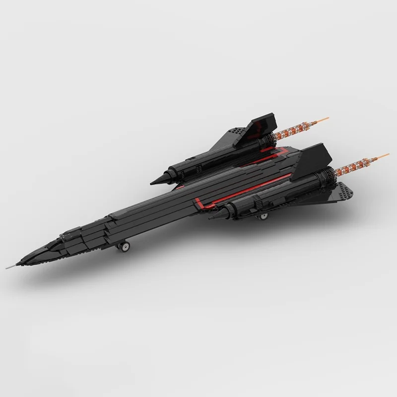 1800 個 MOC ロッキード・マーチン SR ブラックバード 1 スケールモデルビルディングクリスマスギフトブロック DIY おもちゃ創造的な教育子供の誕生日