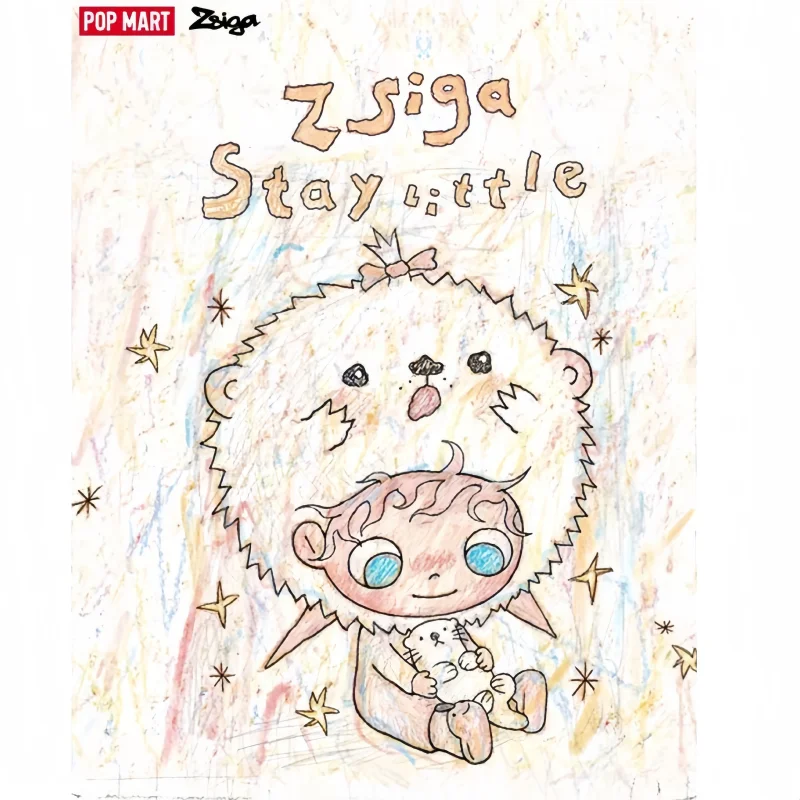 Original POP MART Zsiga Stay Little Series Blind Box Cute Vinyl Plush Pendant Collectible Toy For Collectors Festival Decor Toys