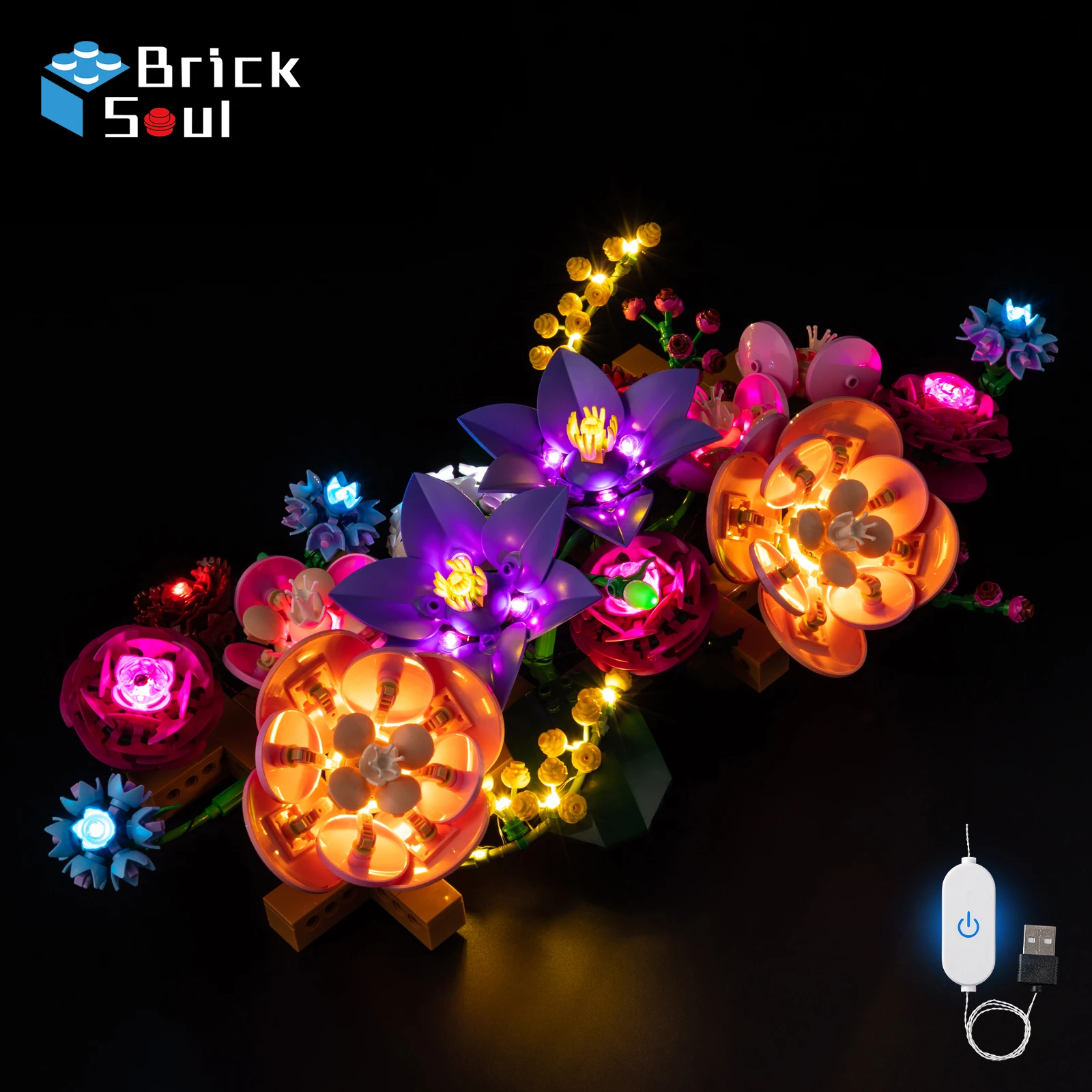 

Набор светодиодных ламп для модели LEGO Flower Wall 11503, для самостоятельной сборки (строительные блоки в комплект не входят)