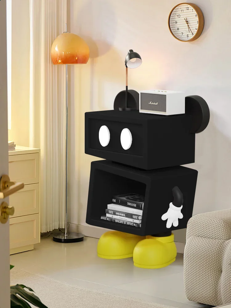 Mickey sofa edge cartoon storage cabinet, small storage cabinet, bedroom creative bedside table, living room decoration