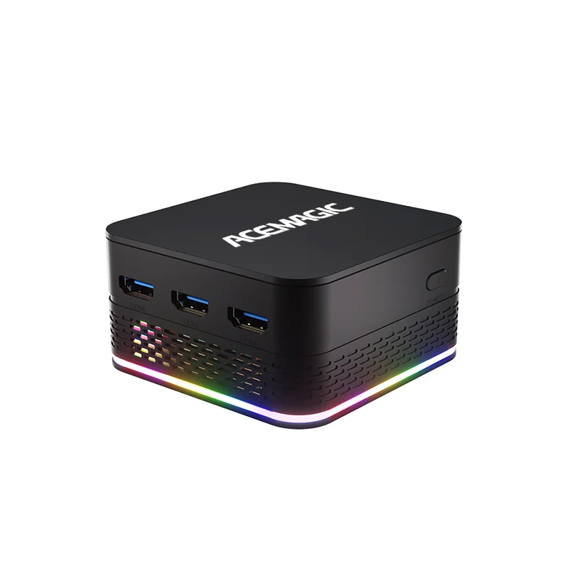 ACEmagic-Windows 11Pro rgbサラウンドライトミニPC,t9plus,n100,lpddr5,8g ssd256,wifi 5,bt,4.2