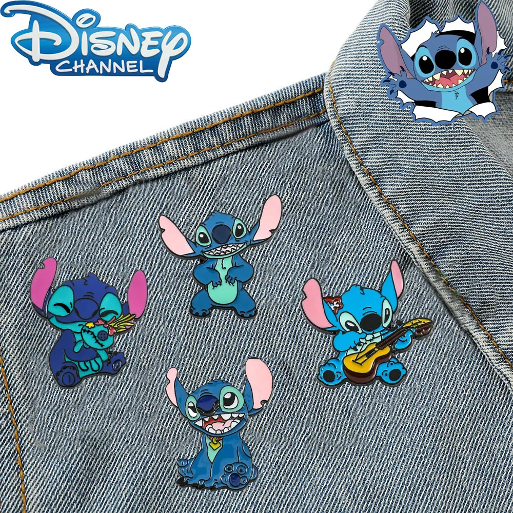 

Lilo & Stitch Cartoon Lapel Pin Cute Disney Anime Figure Brooch Stitch Clothes Badge Decoration Shirt Bag Accessories Jewelry