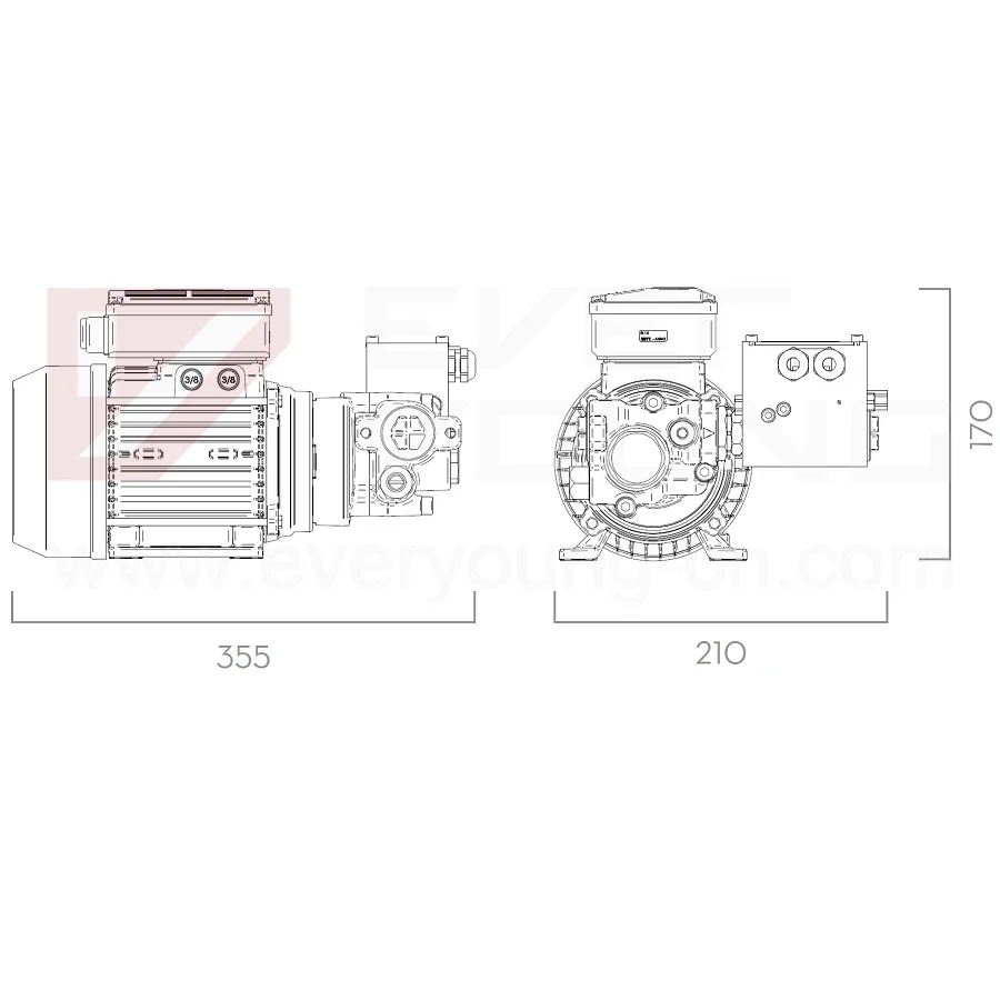 For transferring high viscosity oils electric gear pump AC lubrication oil transfer pump with CE