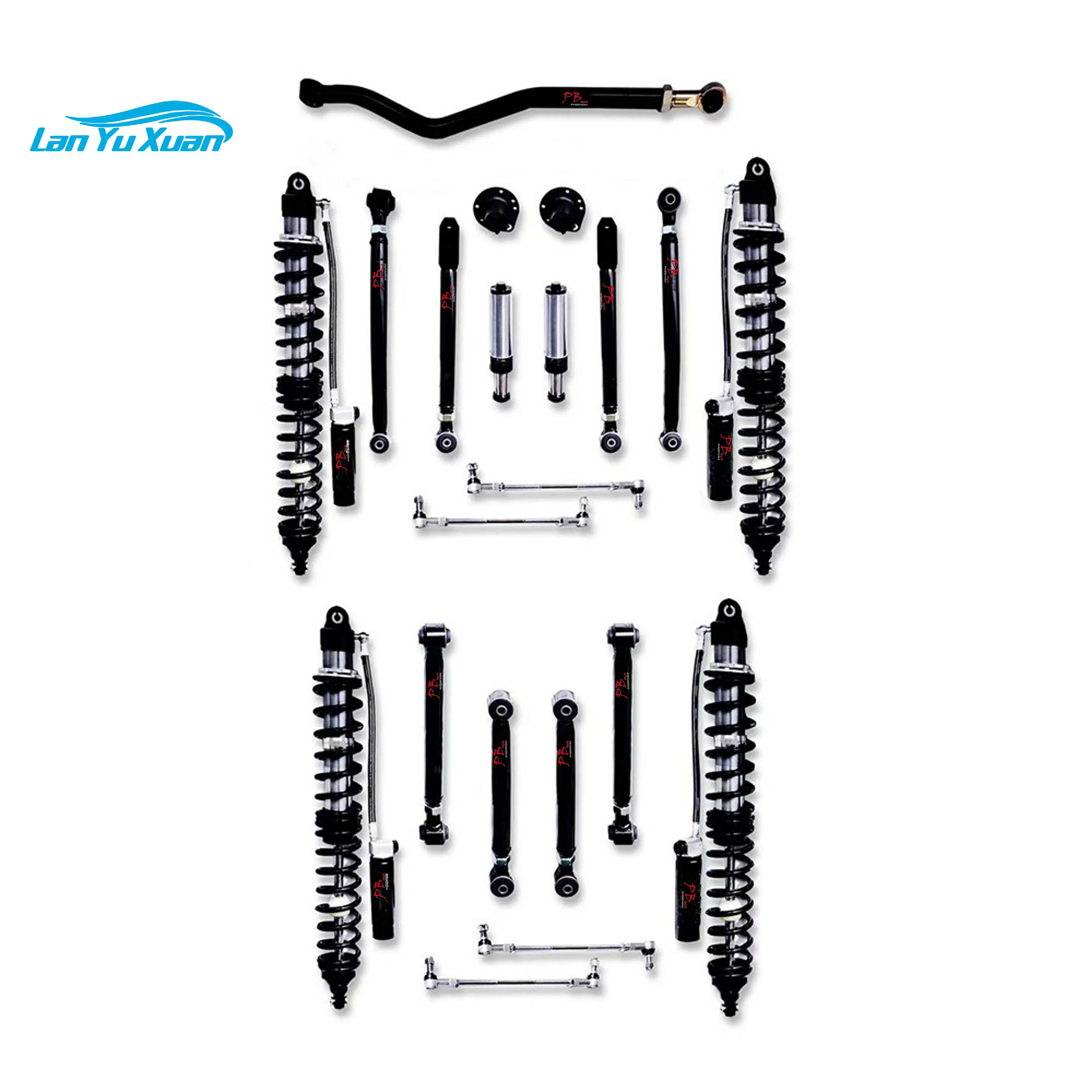 4 inch Offroad Suspension Lift Kit For 2018-UP Jeep JL Front Rear Shocks +Sway Bar Link + Control Short Arm +Track Bar