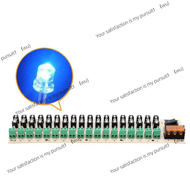 12/24V DC distribution 18-way PCB board terminal block for switching power supply, current wiring and LED switch