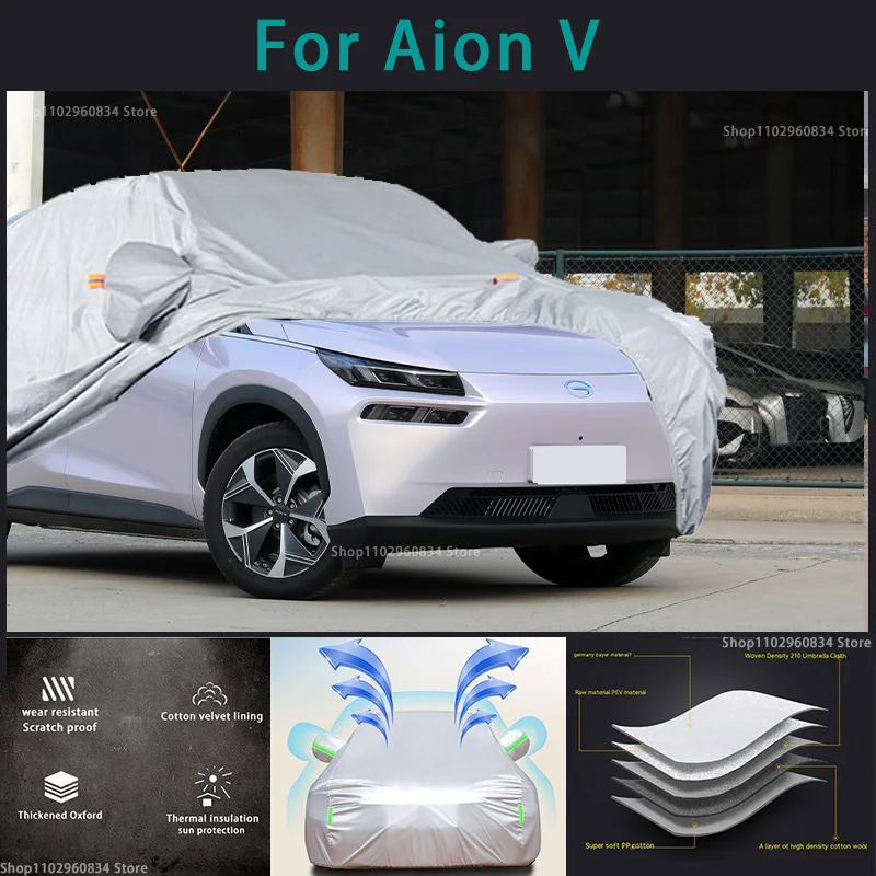 

For Aion V 210T Waterproof Full Car Covers Outdoor Sun uv protection Dust Rain Snow Protective,Auto Protective cover