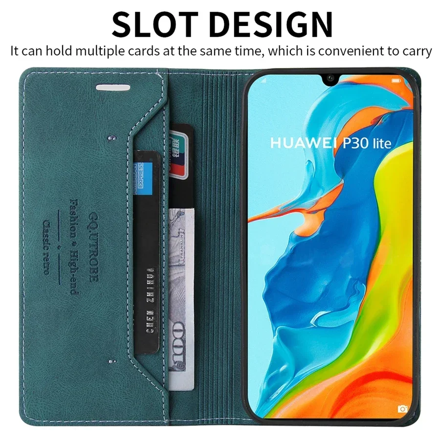 Wallet Magnetic Flip Leather Case For Huawei P40 Lite P30 P20 Pro P Smart Z 2019 Honor X8 4G 50 Lite 20i 10i 20/10 Lite 9X Cover - view 2