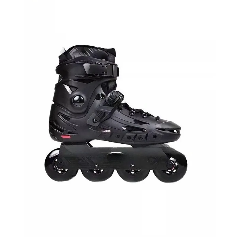 Professional Single-row Skates Flat Shoes Fancy Roller Skates Adult Men's and Women's Straight Rows