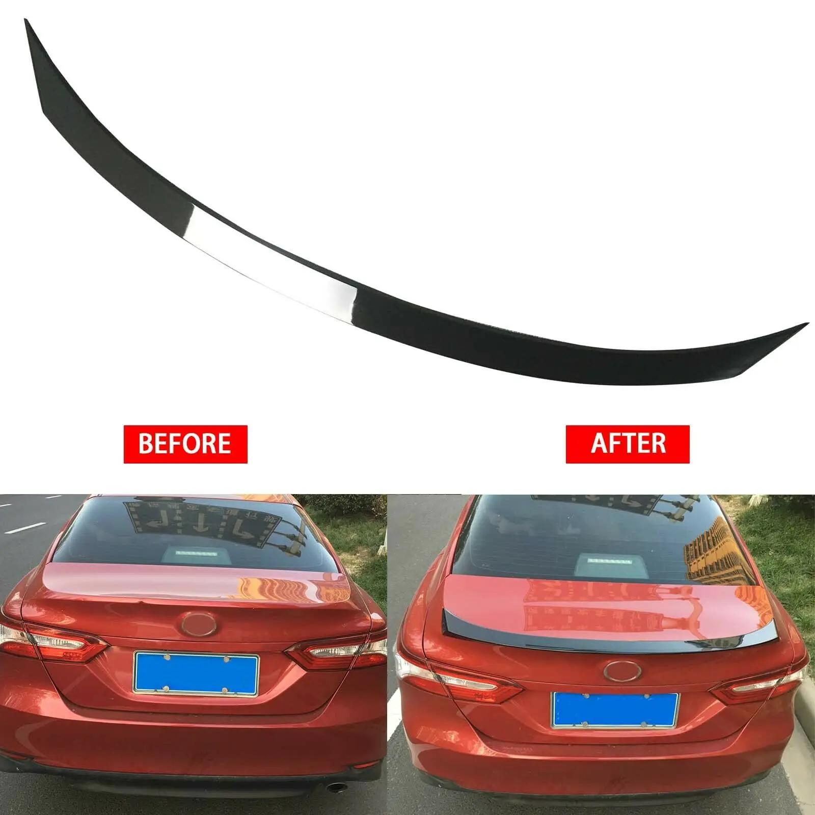 For 2018 2019 2020 2021 2022 Toyota Camry GLOSS BLACK Factory Style Spoiler Wings