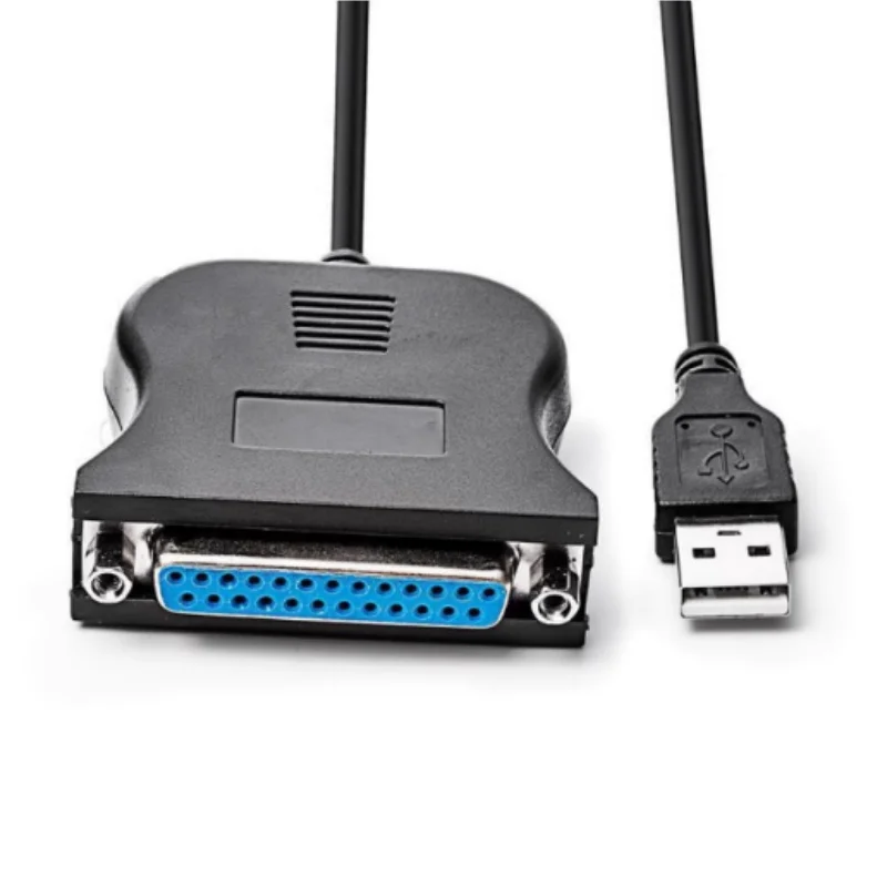USB naar parallelle poortkabel 25-pins printkabel 25-gaats DB25 parallelle poort printer Vintage printadapter