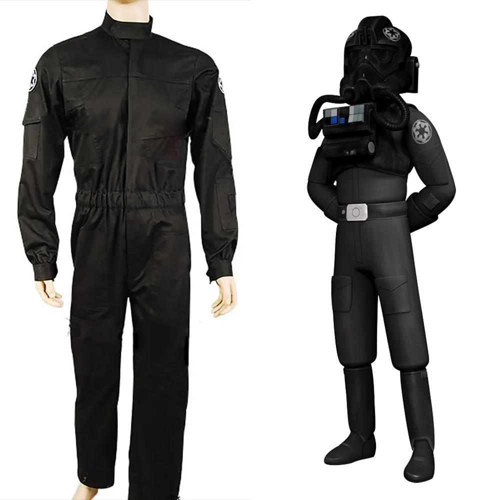 Free Shipping 2021 New Adult Jumpsuit Star Imperial Tie Fighter Pilot Flight Suit Cosplay Costume Uniform Suit Full Set