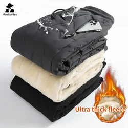 Pantaloni invernali in piumino di cotone da uomo Outdoor Casual addensato caldo pantaloni sportivi con coulisse 7xl taglia neve pantaloni da jogging a prova di freddo da uomo