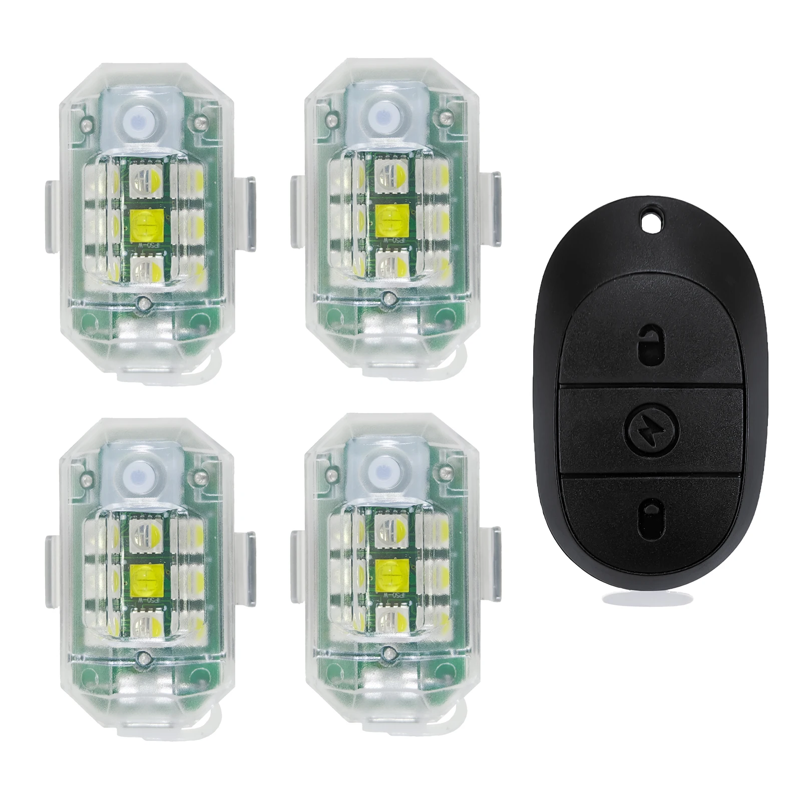 

Wireless Led Light For Motorcycle 7Colors Car Strobe Light M3 Led Waterpoof Anti-collision Warning Lamp With Wireless Controler