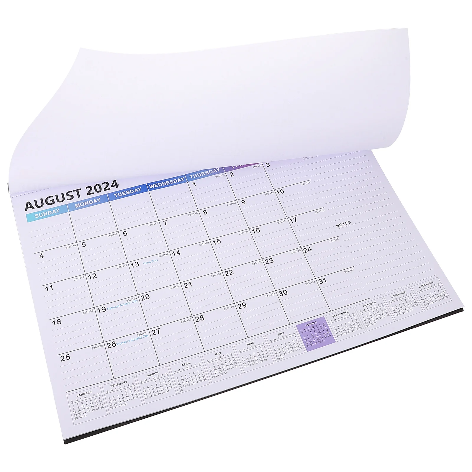 

Прозрачный печатный подвесной ежемесячный настенный календарь, простой стиль, пустые заметки, пространство для ежедневных планировщиков, офиса, домашнего использования, английский календарь