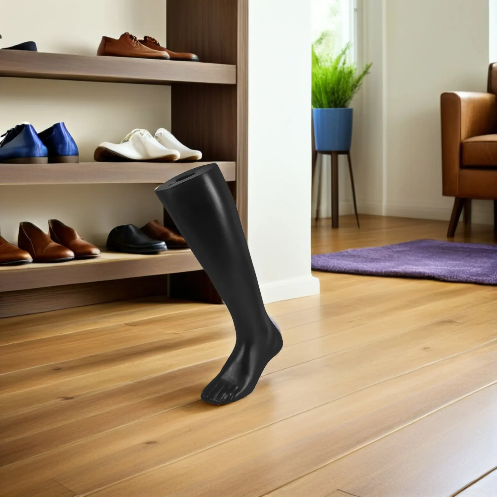 

2 шт. пластиковые манекены-ножки для демонстрации носков, черные, реалистичные, подставки-держатели для розничной торговли, модели ног для демонстрации чулок