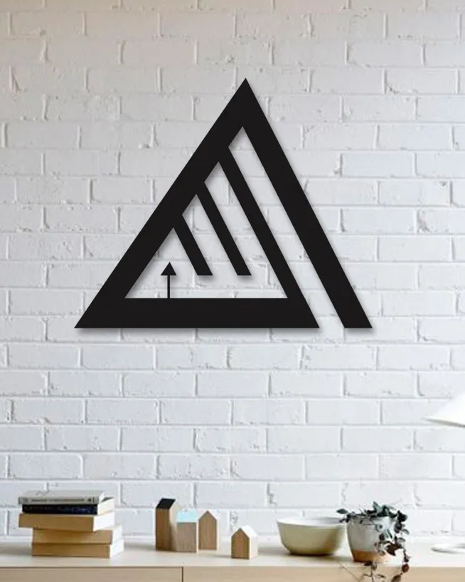 Written Triangle Decorative Religious God Shaped Metal Table Black Wall Décor,Living Room, Bedroom, Kitchen, bathroom Interior