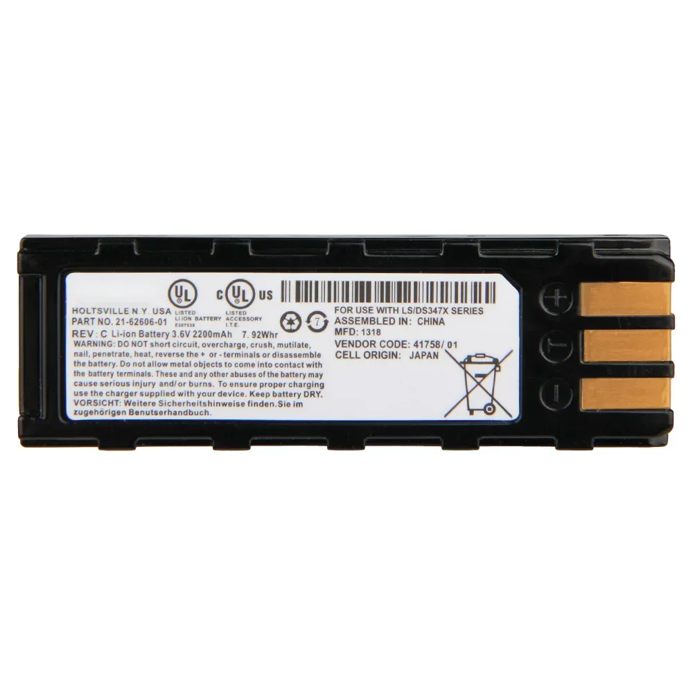 

Аккумулятор 21-62606-01 для Honeywell 8800 символ LS3478 DS3478 LS3578 DS3578 2200 мАч