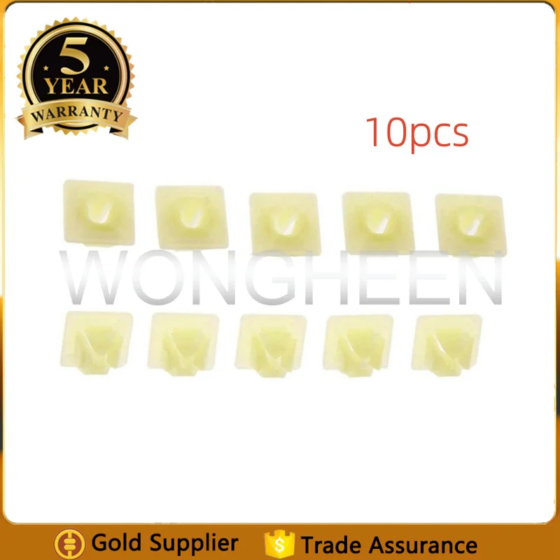 10 peças clipe de suporte de porca de placa de licença de para-choque comprimento da haste de nylon natural 8,3 mm 4755299 3907444   A11719 A8435