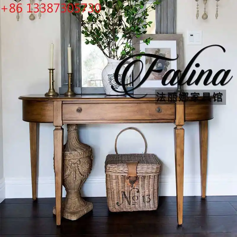 

Американская входная платформа Полукруглая в среднем и древнем стиле, чрезвычайно узкая легкая роскошная входная шафа из цельного дерева высокого класса