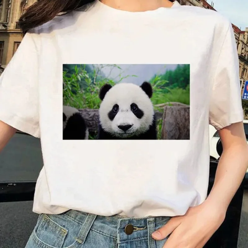 

Cute Giant Panda Printed T-shirt Women's Summer T-shirt Sexy Tops Clothes Graphic T Shirts Women Shirts Oversized T Shirt Tops