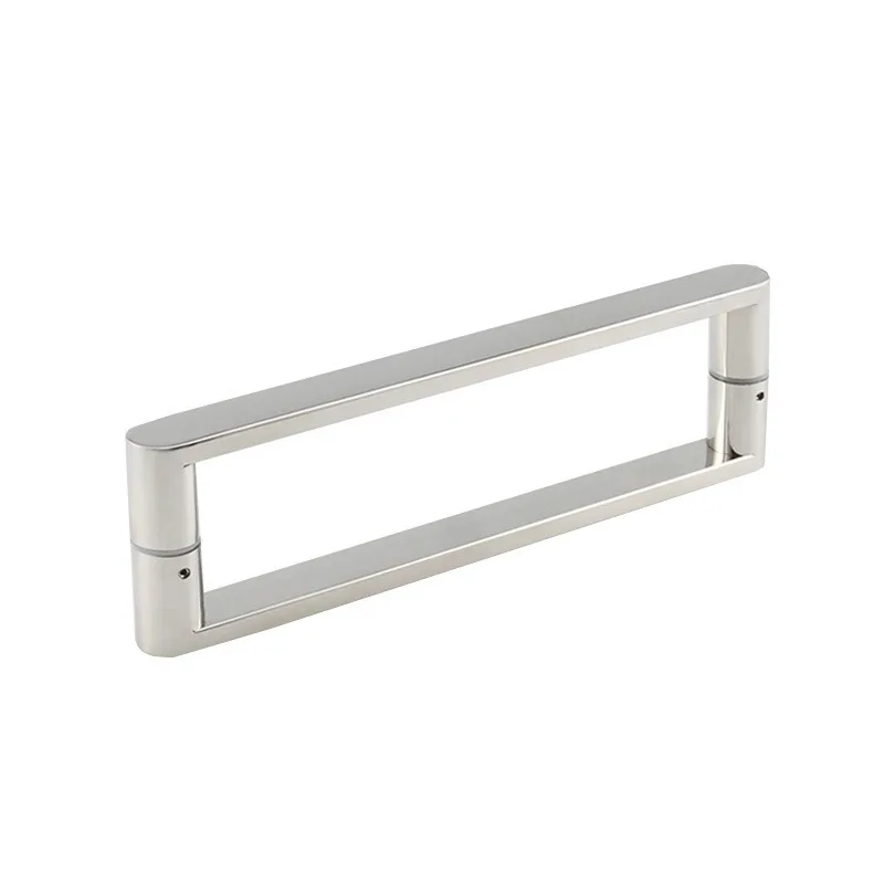 

1 Pair/set of Household 304 Stainless Steel Square Tube Handles Store Shower Door Handle Hole Distance