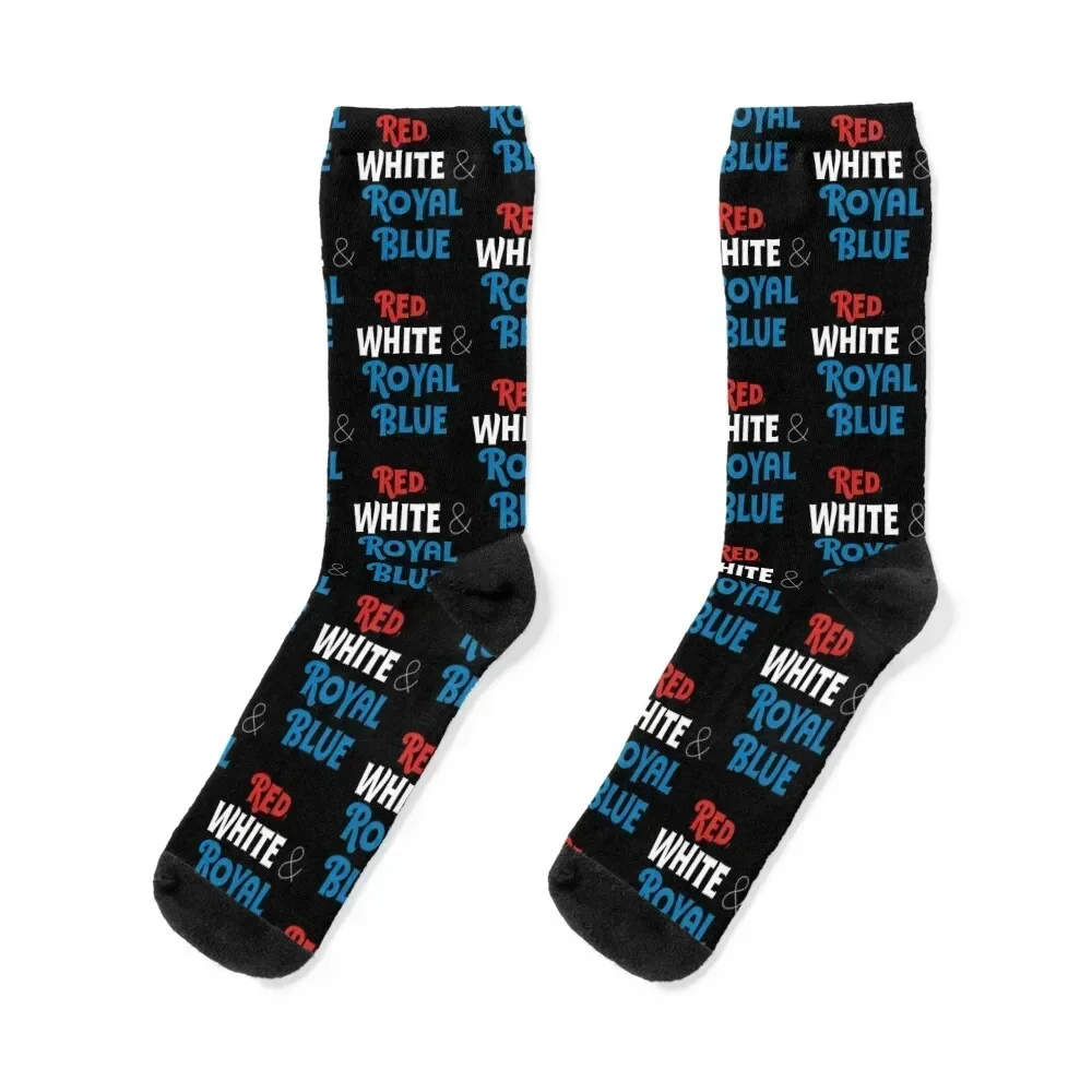 

Red, White & Royal Blue Socks christmass gift Soccer Children's Running Women's Socks Men's