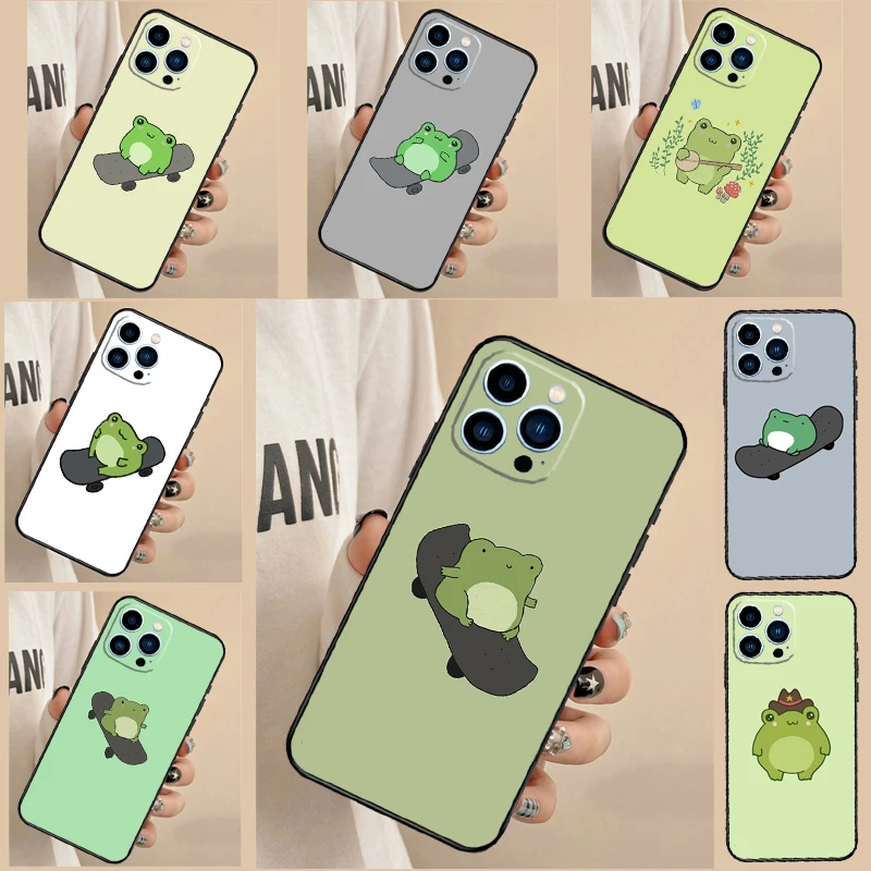 Чехол Frog Skateboard Cute Kawaii для OnePlus 13s 13R 12 12R 13 11 10 10T 8T Nord CE 2 3 4 Lite N10 N20 N30 Nord 5 Cover