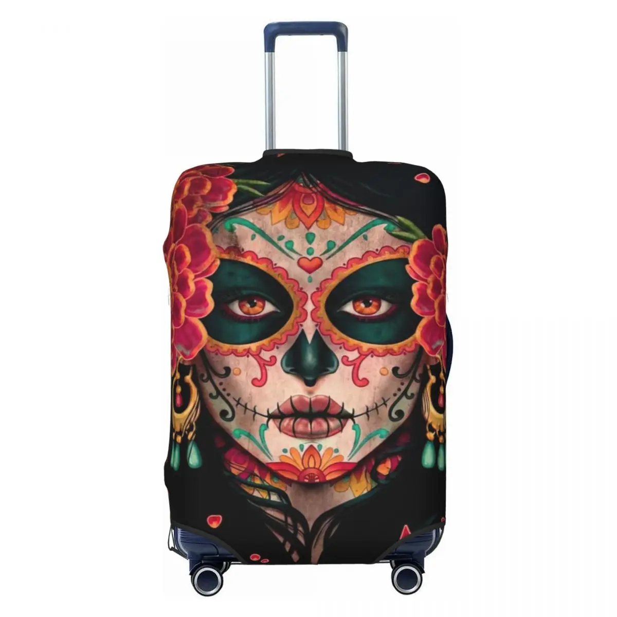 Day Of The Dead,Maria Dimova Print Luggage Protective Dust Covers Elastic Waterproof 18-32inch Suitcase Cover Travel Accessories