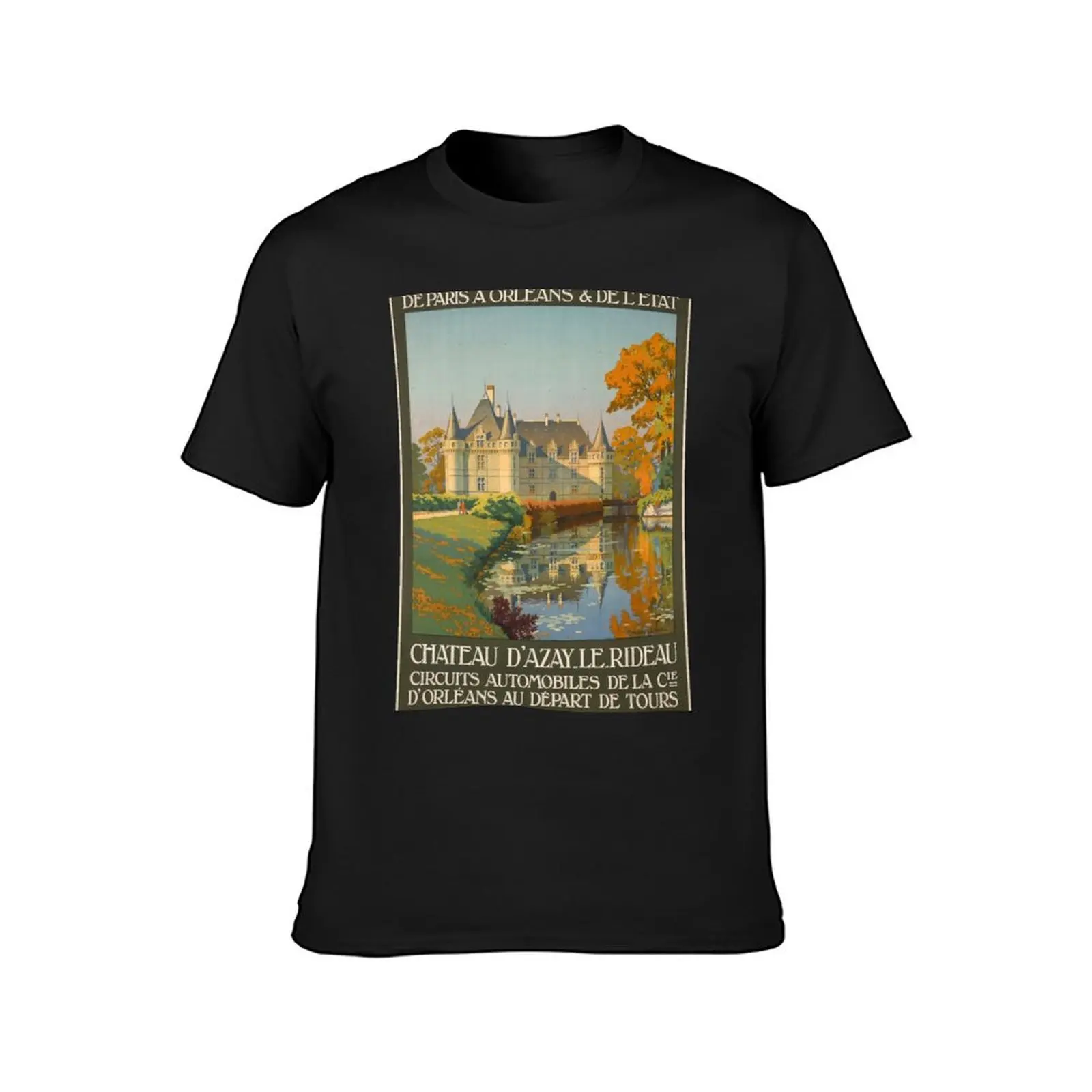 Chateau d'Azay le Rideau, France (1925) - Constant Duval T-Shirt cute tops blanks t shirts for men cotton