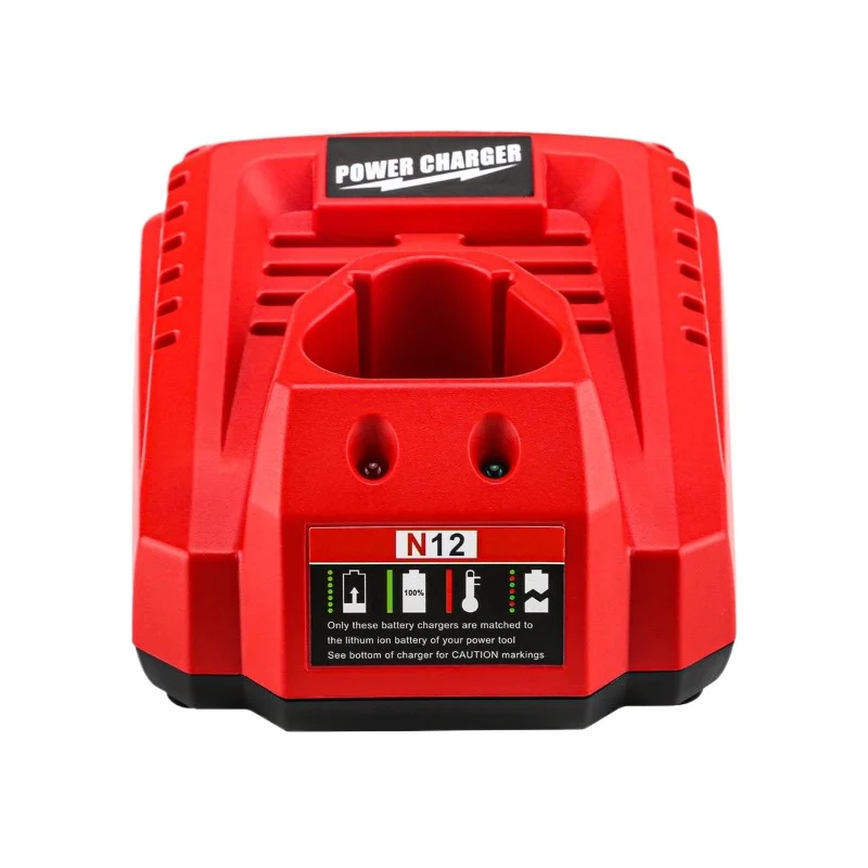 Fast Charging Replacement Battery Charger for Milwaukee M12 N12 48-11-2401 48-11-2402 C12B C12BX Lithium-Ion Battery 3A