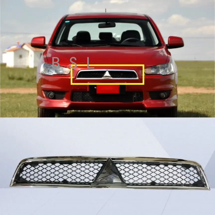 Front Bumper CHROME Grille WITH EMBLEM 7450A093 FOR Mitsubishi Lancer & Sportback 2009-2012