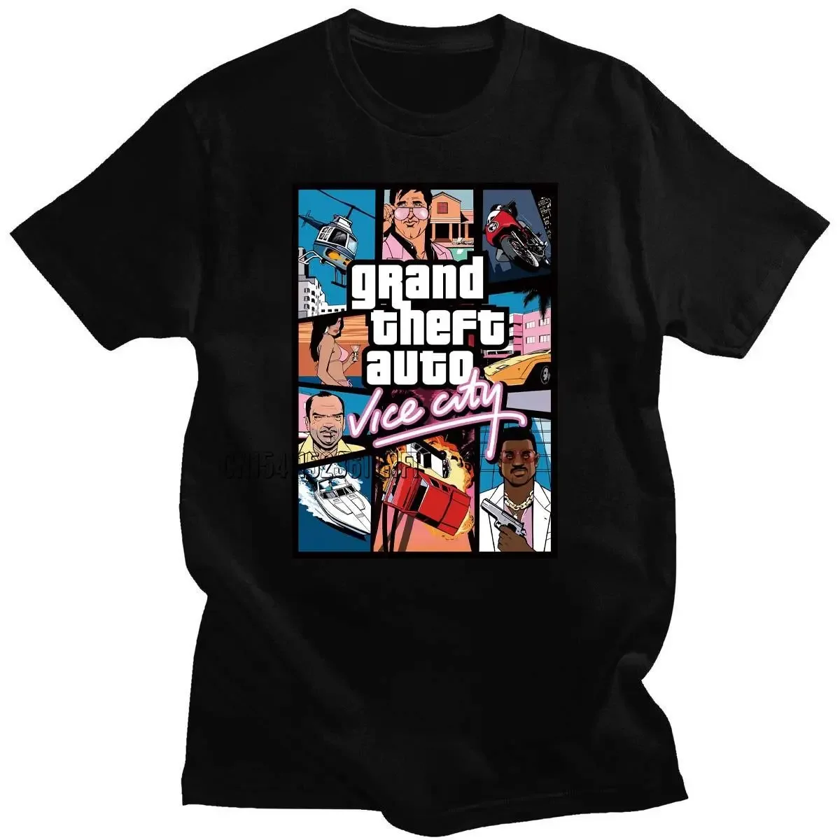 EU Grand Theft Auto City T Shirt GTA GAME Tee Shirt Mens Graphic Custom Nice 100% Cotton Crew Neck Tees