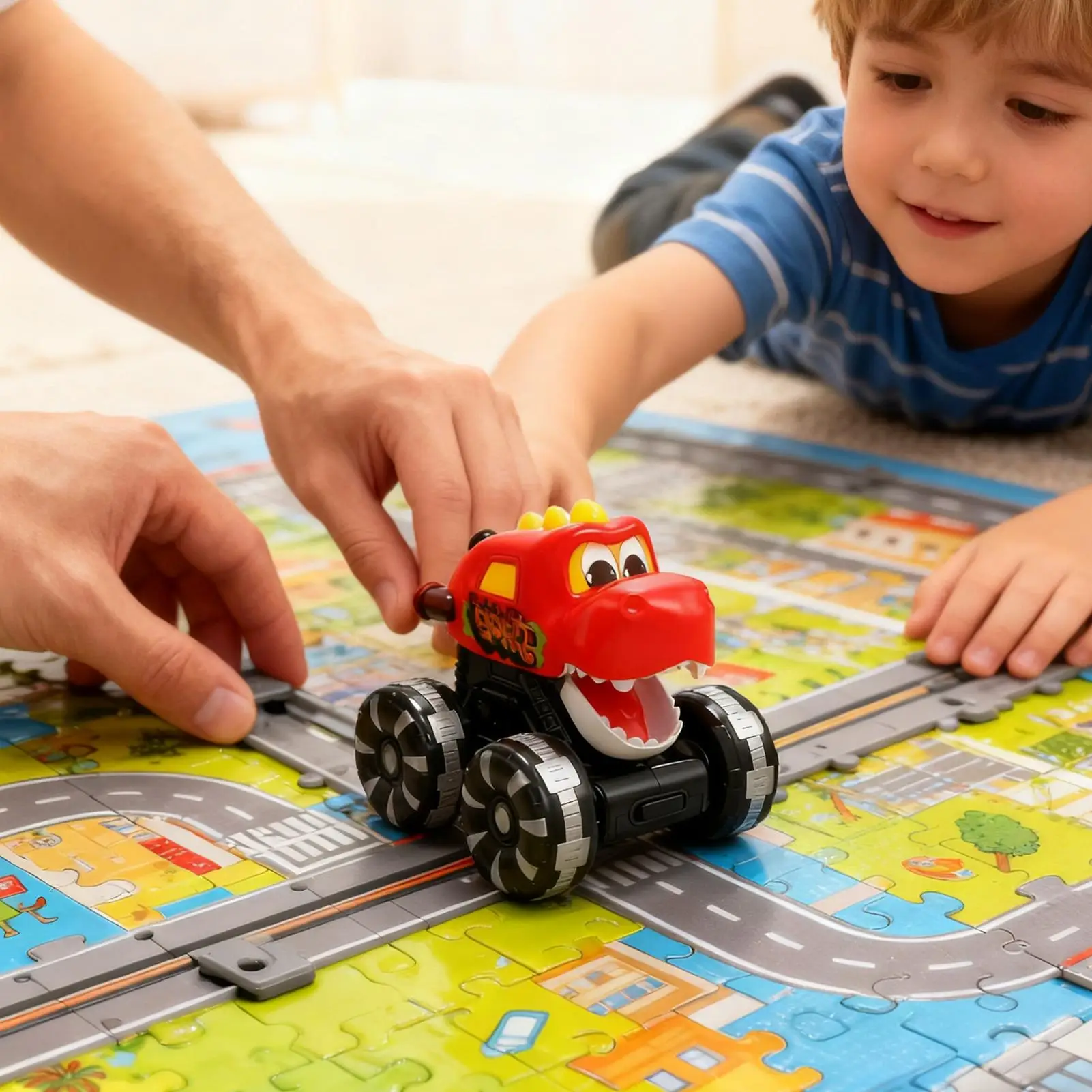 2026 juguetes de dinosaurios, coches extraíbles, Mini camión monstruo prensado para controlar, juego de juguetes con luz para niños pequeños, regalos para niños y niñas