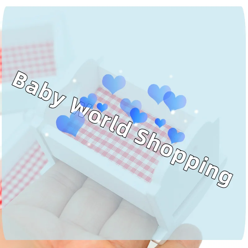 Cuna en Miniatura para Casa de Muñecas 1:12, Cuna para Bebé, Muebles para Casa de Muñecas, Modelo Decorativo, Juguete, Accesorios para Casa de Muñecas