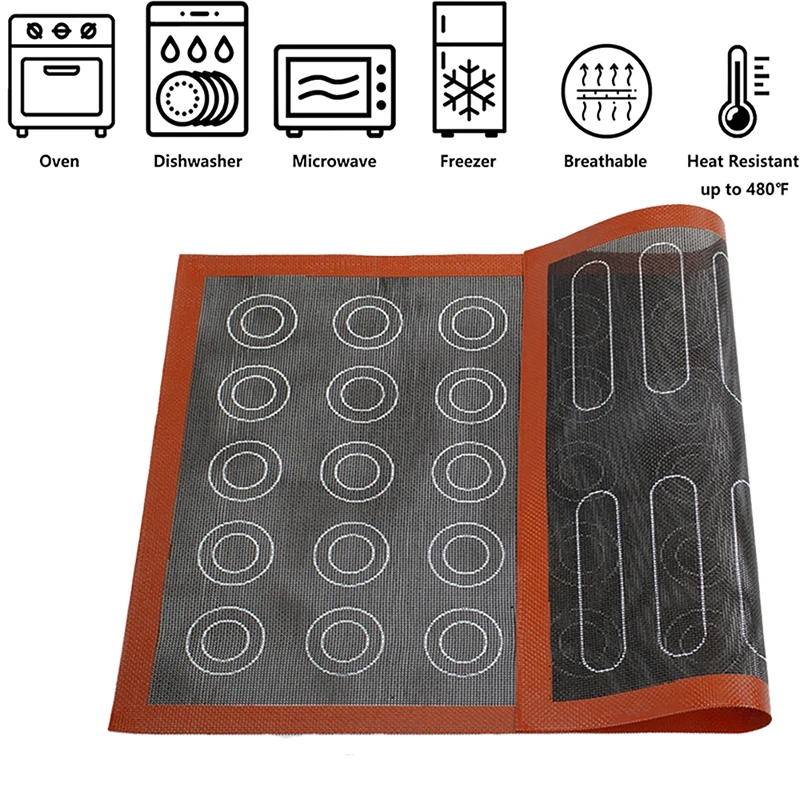 Silicone Baking Oven Mat for Macaron Perforated Non-stick Cookie Bread Pastry Mold Baking Accessories Baking Supplies