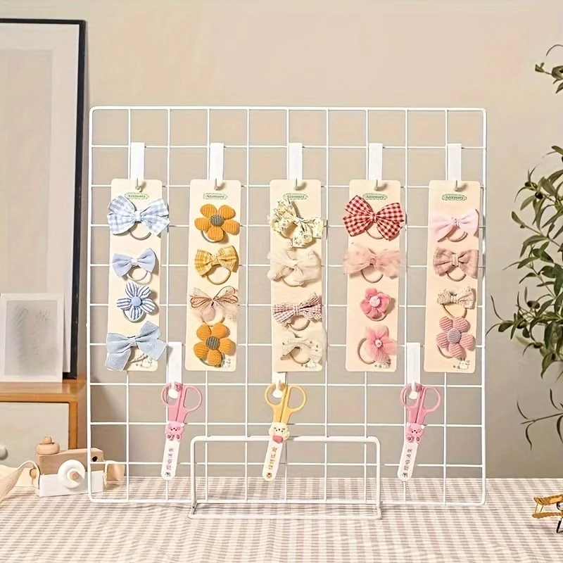 رفوف الفن والصور الشبكية، دعامات عرض معدنية حديثة لألواح الشبكة، وحوامل سطح المكتب، ورفوف كشك المجوهرات