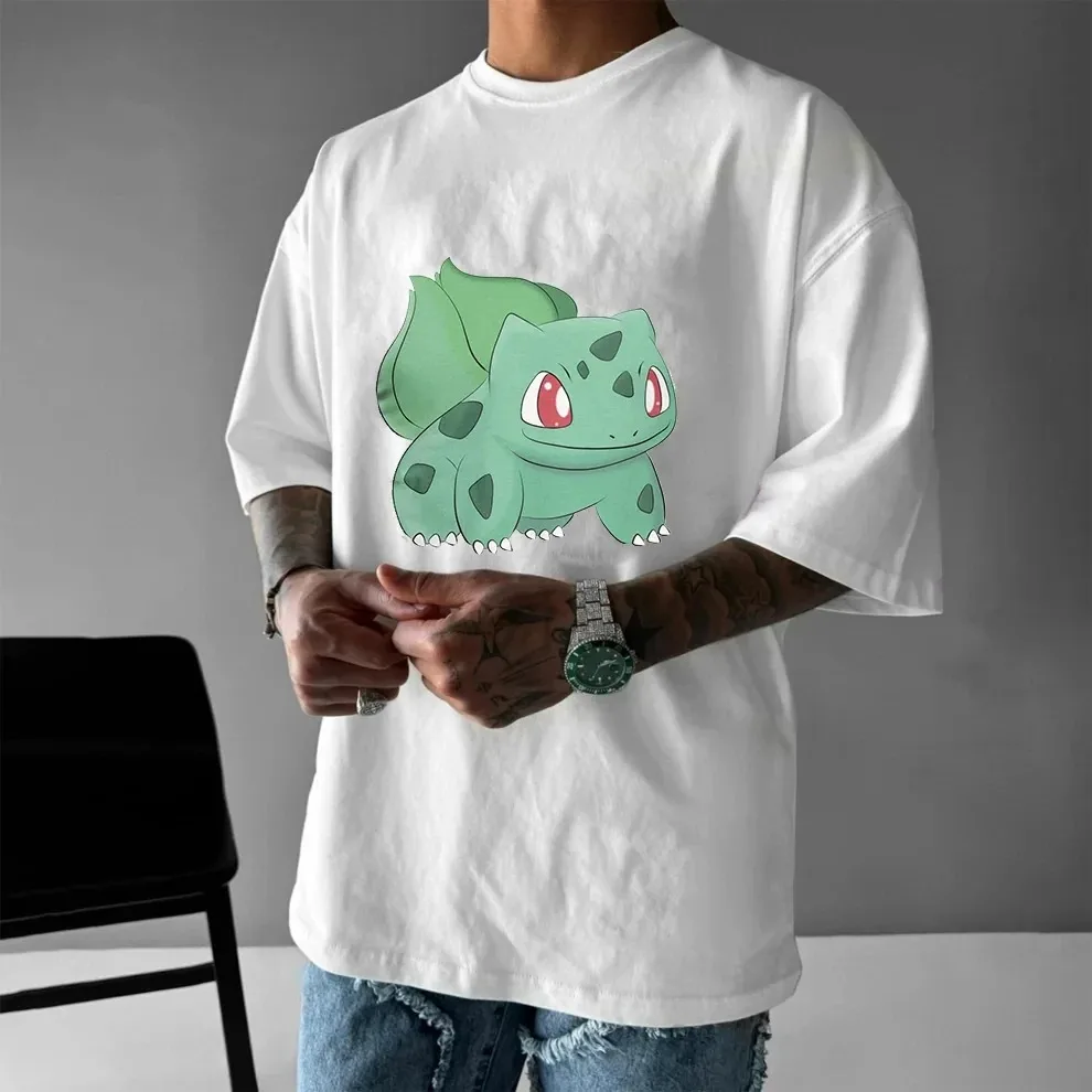 2025-miniso-venda-quente-anime-pok-e-mon-camiseta-verao-manga-curta-psyduck-camiseta-unisex-rua-casual-bonito-legal-camiseta