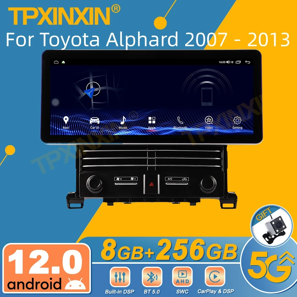 

For Toyota Alphard 2007 - 2013 Android Car Radio 2Din Stereo Receiver Autoradio Multimedia Player GPS Navi Head Unit Screen