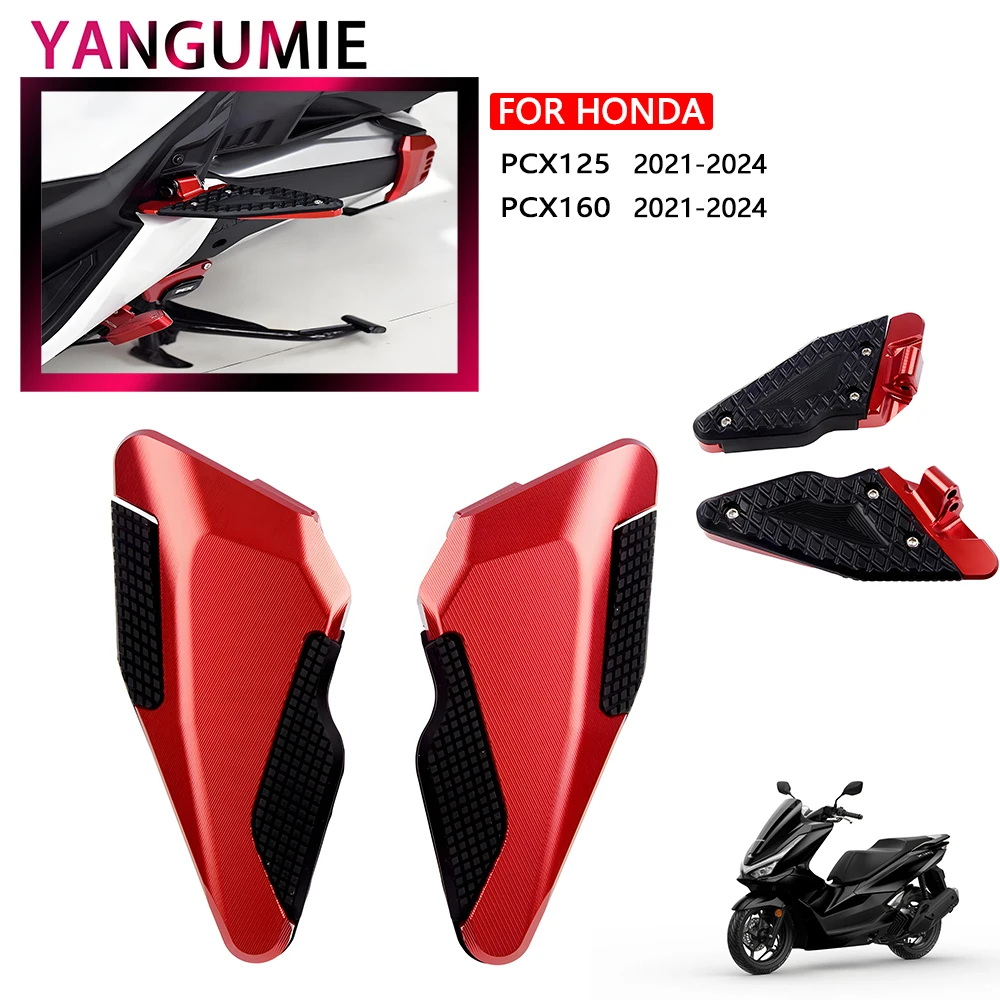 

For HONDA PCX125 PCX160 Motorcycle CNC Rear Passenger Footrest Step Motorcycle Pedals Foot Pegs PCX 160 PCX 125 2021-2024 2023