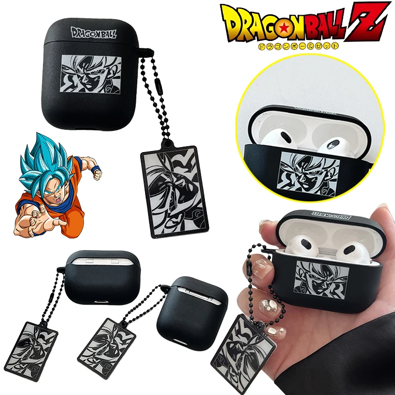 Чехол для наушников Dragon Ball Z Son Goku для Airpods 1, 2, 3, 4 Pro, силиконовый мягкий защитный чехол в стиле аниме для Airpods Pro2, аксессуары