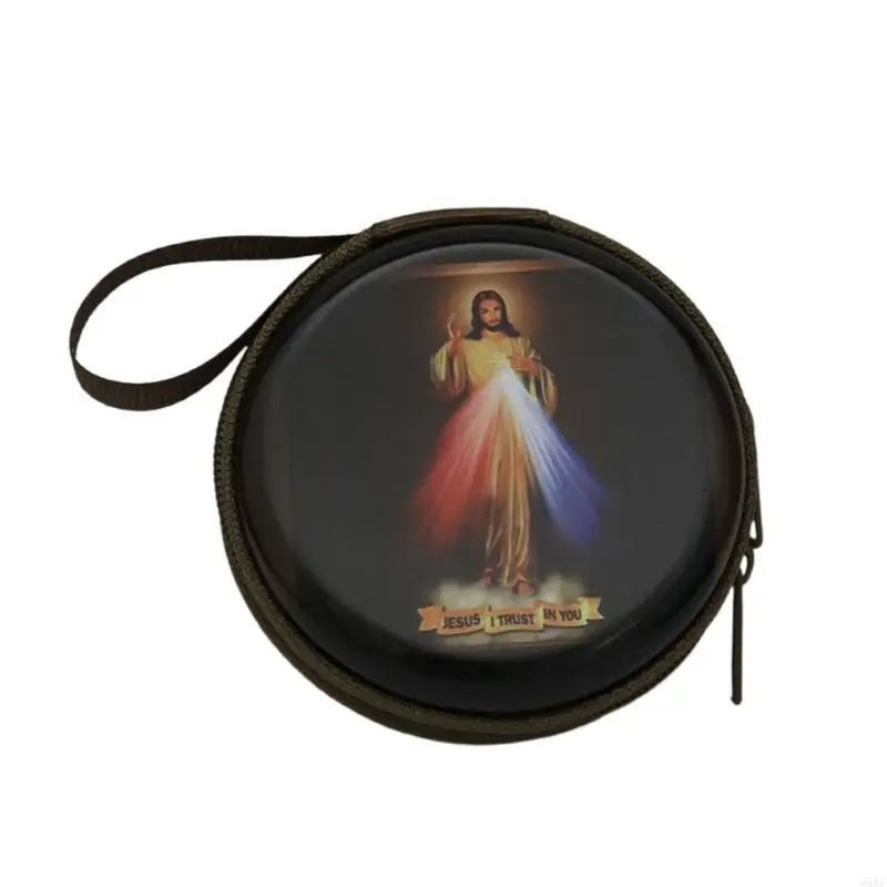 Coin Purse Rosary Prayer Bag Religious Jewelry Storage Box Catholic Rosary 55KF