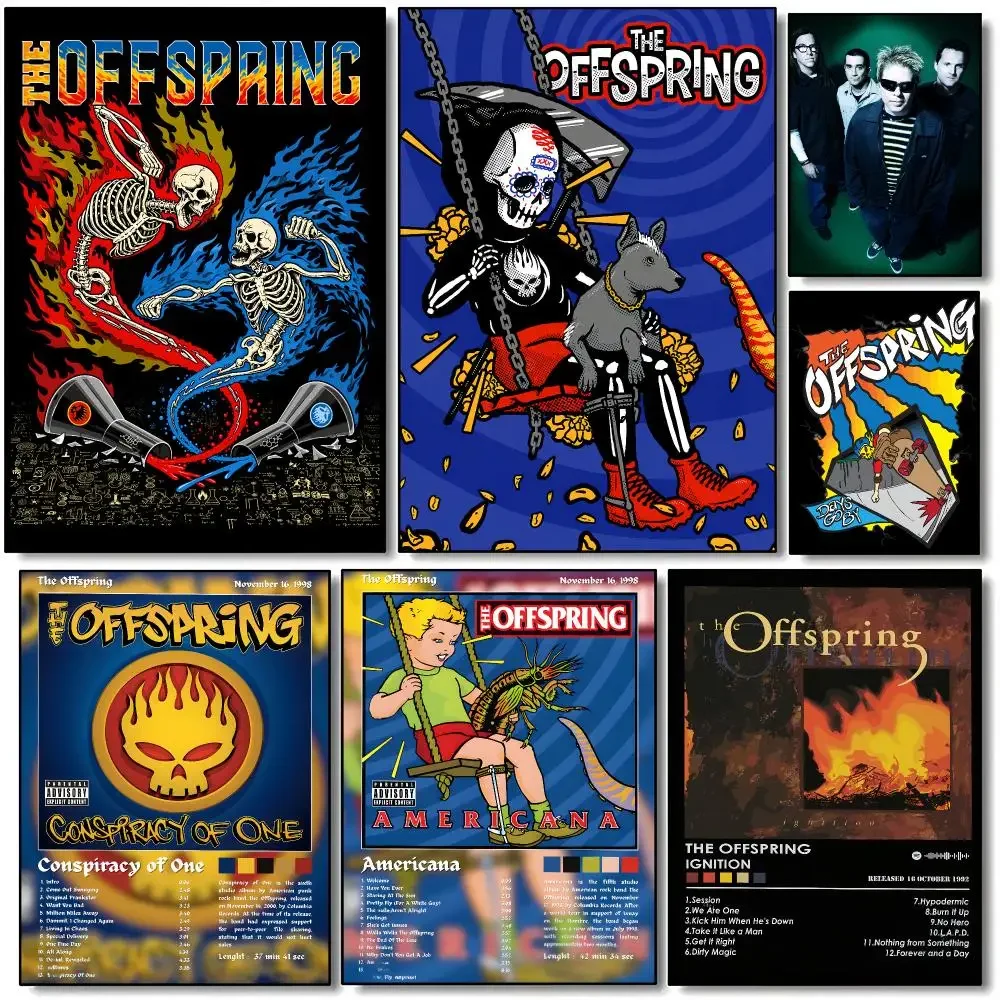 Band T-The Offspring Poster HD Decorative Wall Art Aesthetic Home Decor for Living Room Bedroom Café Office Modern Stylish Gift