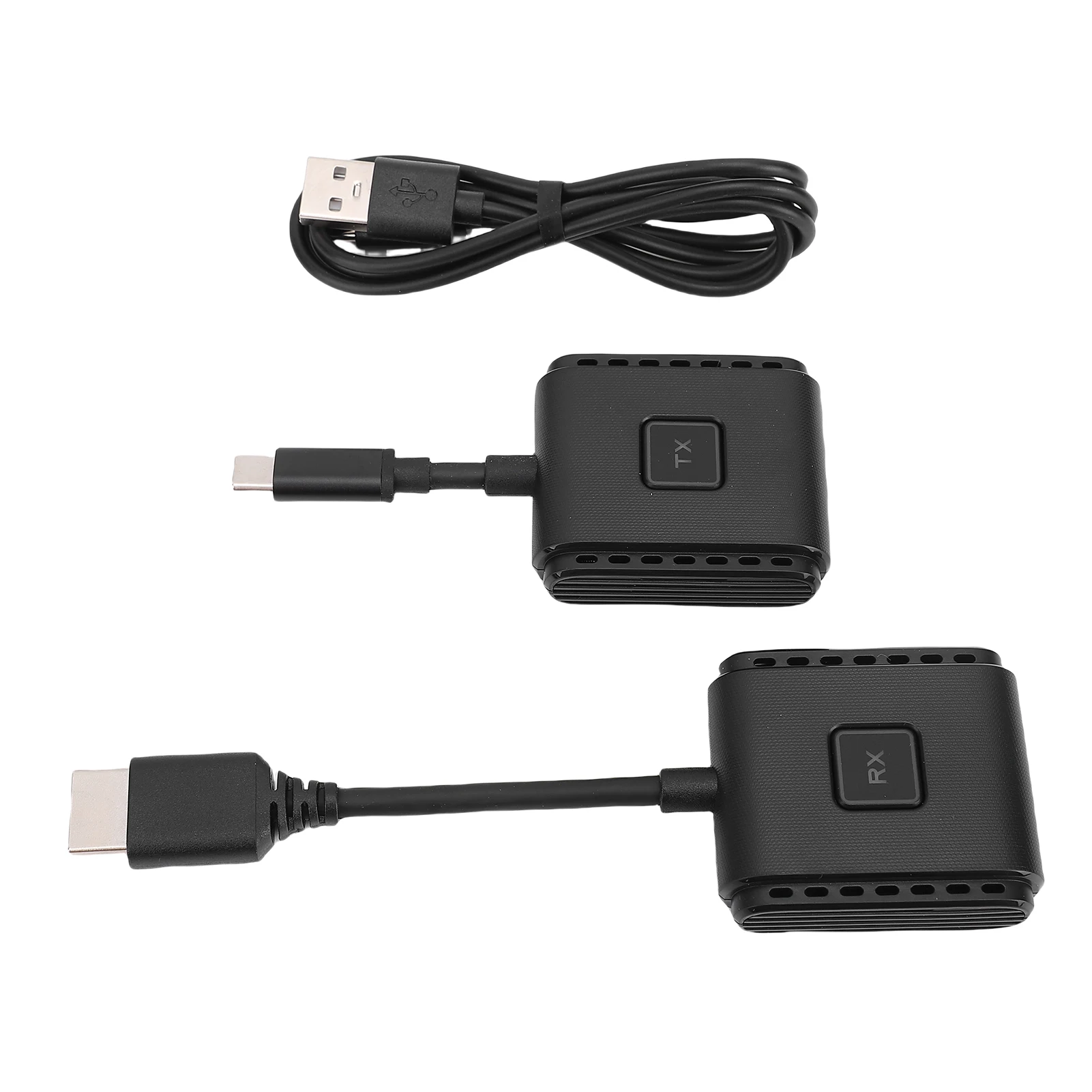 1080P 2.4 + 5G เครื่องส่งสัญญาณและตัวรับสัญญาณไร้สายแบบพกพาพร้อม Type C สําหรับการนําเสนอธุรกิจภาพยนตร์กีฬา Gaming Session