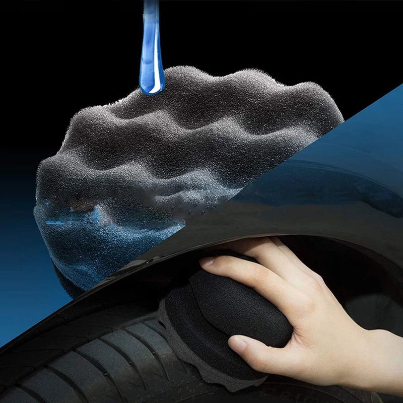 SEAMETAL Car Wax Polishing Sponge 3pcs Hexagonal Grip Applicator Hand Car Tire Wash Sponge High Density Foam Sponge Remove Dust